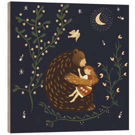 Holzbild Märchenhafte Umarmung - Patruschka