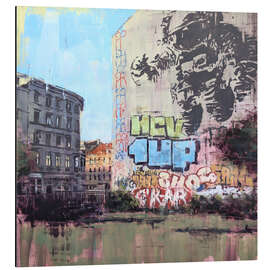 Alubild Berlin Street Art Astronaut Cosmonaut - Eduard Warkentin