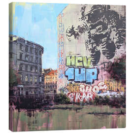 Leinwandbild Berlin Street Art Astronaut Cosmonaut - Eduard Warkentin