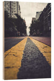Holzbild Straßen von New York