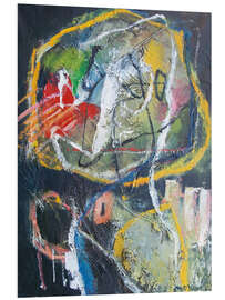 Hartschaumbild Bicephal IV 1968, Cobra inspiration - Jean Moreaux