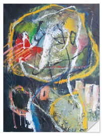 Wandsticker Bicephal IV 1968, Cobra inspiration - Jean Moreaux