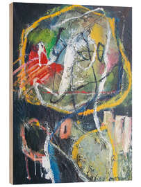 Holzbild Bicephal IV 1968, Cobra inspiration - Jean Moreaux