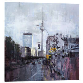 Acrylglasbild Blick Richtung Alex mit Fernsehturm - Eduard Warkentin