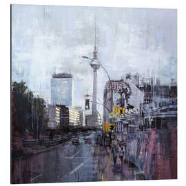 Alubild Blick Richtung Alex mit Fernsehturm