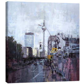 Leinwandbild Blick Richtung Alex mit Fernsehturm - Eduard Warkentin