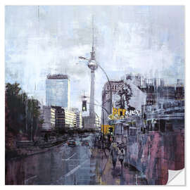 Wandsticker Blick Richtung Alex mit Fernsehturm