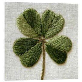 Acrylglasbild Genähtes Kleeblatt II - Paula Freeman