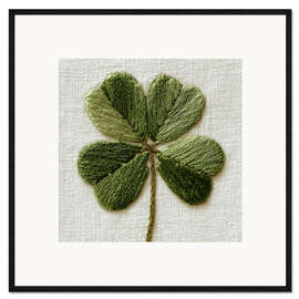 Gerahmter Kunstdruck Genähtes Kleeblatt II - Paula Freeman