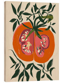 Holzbild Riso Tomato I