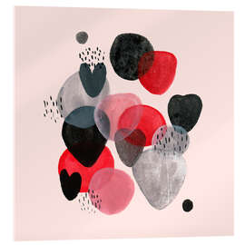 Acrylglasbild Kieselsteine und Küsse I - Melissa Wang