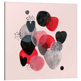 Alubild Kieselsteine und Küsse I - Melissa Wang