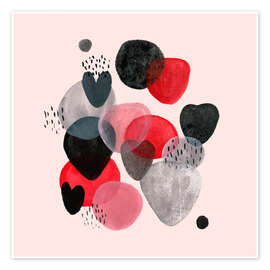 Wandbild Kieselsteine und Küsse I - Melissa Wang