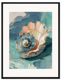 Gerahmter Kunstdruck Küsten-Echos III