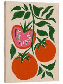 Holzbild Riso Tomato III