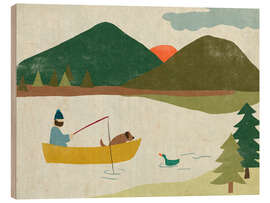 Holzbild Papiersee I - June Erica Vess