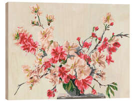 Holzbild Leaning Petals I - Melissa Wang