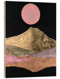 Holzbild Ätherische Mondlandschaft II - Michael Willett