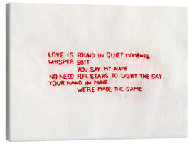 Leinwandbild Stitched Love Poem - Victoria Barnes