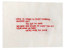 Hartschaumbild Stitched Love Poem - Victoria Barnes