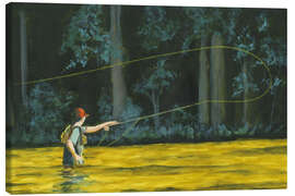 Leinwandbild Fliegenfischen am Nachmittag I - Michael Willett