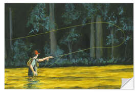 Wandsticker Fliegenfischen am Nachmittag I - Michael Willett
