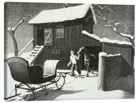 Leinwandbild Dezembernachmittag, 1940 - Grant Wood