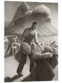 Acrylglasbild Approaching Storm, 1940 - Grant Wood