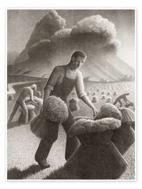 Wandbild Approaching Storm, 1940 - Grant Wood