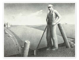 Wandbild Im Frühling 1939 - Grant Wood