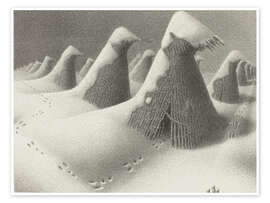 Wandbild Januar, 1938 - Grant Wood