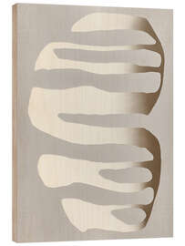 Holzbild Organische Formen und neutrale Farbtöne - Alma