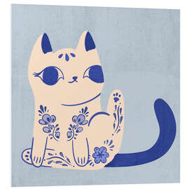 Hartschaumbild Purrcelin Cat