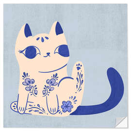 Wandsticker Purrcelin Cat