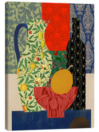 Leinwandbild Verschiedene Vasen und Obstschalen - Little Dean