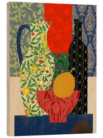 Holzbild Verschiedene Vasen und Obstschalen - Little Dean