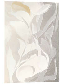 Acrylglasbild Swirling White and Gray Lines - Alma