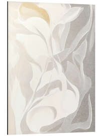 Alubild Swirling White and Gray Lines - Alma