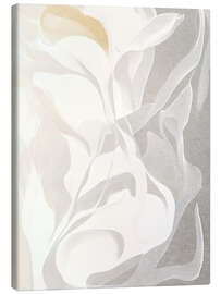 Leinwandbild Swirling White and Gray Lines - Alma