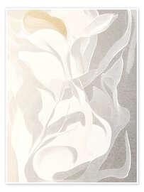 Wandbild Swirling White and Gray Lines - Alma