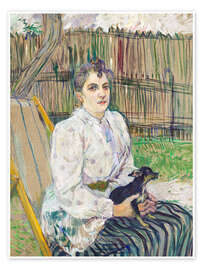 Wandbild Die Dame mit dem Hund, 1891