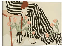 Leinwandbild Tulpen zu meinen Füßen