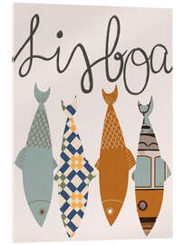 Acrylglasbild Lisboa Sardine - Menina Lisboa