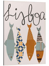 Quadro em alumínio Lisbon Sardine - Menina Lisboa