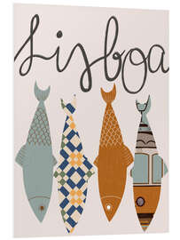 Hartschaumbild Lisboa Sardine - Menina Lisboa