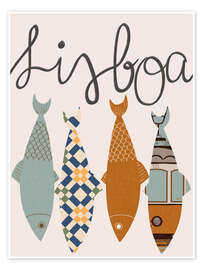 Wandbild Lisboa Sardine - Menina Lisboa