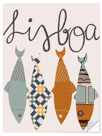 Wandsticker Lisboa Sardine - Menina Lisboa