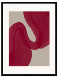 Gerahmter Kunstdruck Farbpalette Burgunderrot