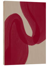 Holzbild Farbpalette Burgunderrot