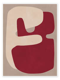 Poster Rote geometrische Formen